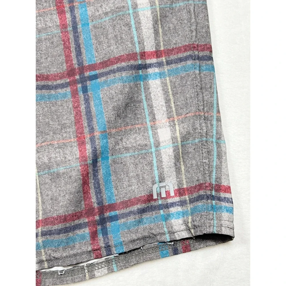 Travis Mathew Golf Shorts 36 Lightweight Plaid Outdoors Preppy Activewear